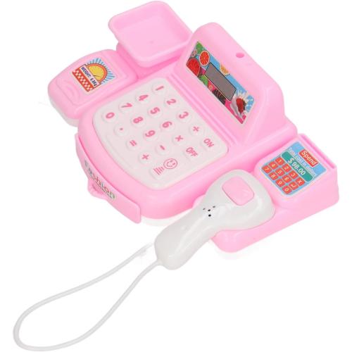 Cash Register Toy, Music Lights Early Learning Features with Set for Kids Plastic Durable Safe Educational Grocery Store Accessories Blue ?