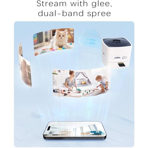 blurams 5GHz Cameras for Home Security, 2K Security Camera Indoor, Pet Camera with Phone App, Indoor Camera w/AI Motion Detection, 2-Way Audio, Compatible with Alexa&Google Home, WiFi 6