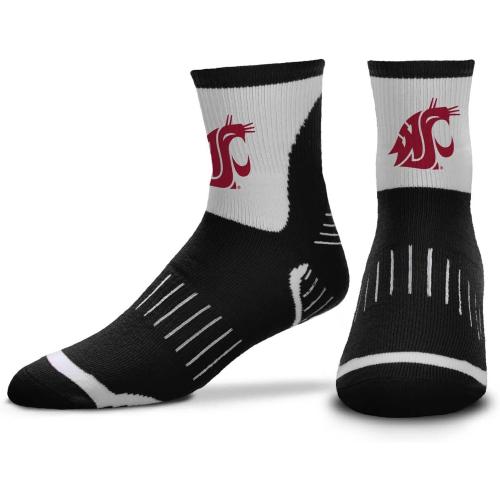 Size MD For Bare Feet Adult NCAA Surge Quarter Length Crew Socks - All Weather Performance - Men & Women - Enhance Your Team Footwear