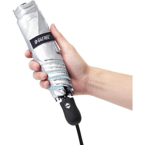 G4Free Mini Ultralight Umbrella UPF 50  UV Protection Compact Lightweight Travel Umbrella Super Slim Small Portable Automatic Open and Close,40 Inch