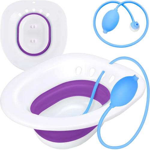 Pochik Sitz Bath for Toilet Seat Hemorrhoids and Postpartum Care, Yoni Steam Seat, Perineal Soaking, Collapsible -