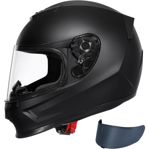 TRIANGLE Kids Motorcycle Helmets Youth Full Face Helmet Lightweight with 2 Visors DOT Approved