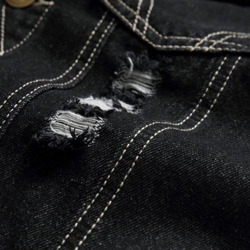 Men's 6XL Denim Vest,Sleeveless Jacket Slim Fit Vintage Casual Ripped Summer Jean Vest for Men