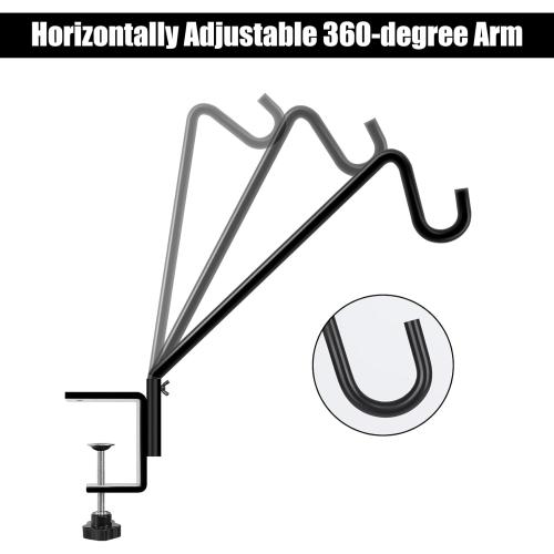 FEED GARDEN 2 Pack 14 Inch Deck Hook, Deck Bird Feeder Hanger, Applicable Deck Thickness 1 Inch-3 Inch