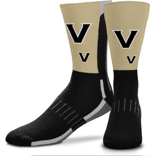 Size  YTH For Bare Feet NCAA Youth University Socks - Officially Licensed School Logo - Girls & Boys - Crew Style - Support your team on Game Day (Vanderbilt Commodores - Graphite, One Size)