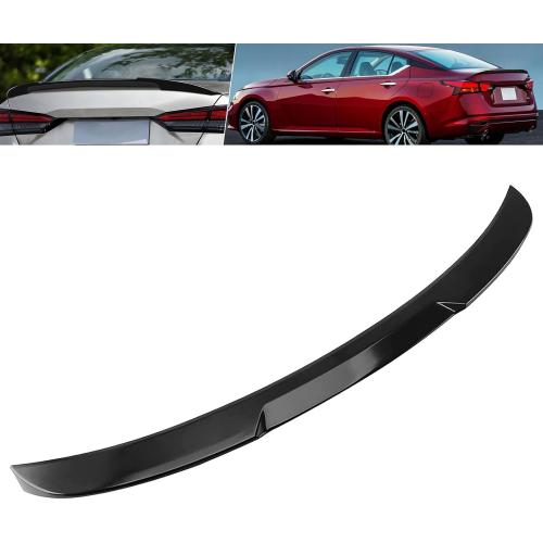 Color Black MotorFansClub Rear Spoiler Wing Fit for Nissan Altima 2019 2020 2021 2022 2023 2024 Trunk Lid Spoiler ABS (Glossy Black)