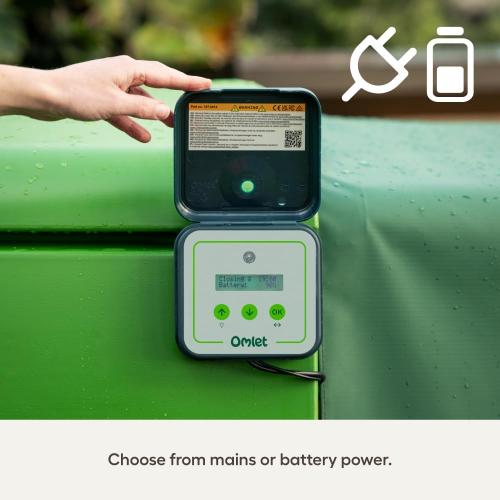 Omlet Smart Automatic Chicken Coop Door Opener | Wi-Fi Enabled | Programmable with App | Operated by Light Sensor or Timer | Easy to Install | Mains or Battery Powered | Built-in Safety Sensors Grey