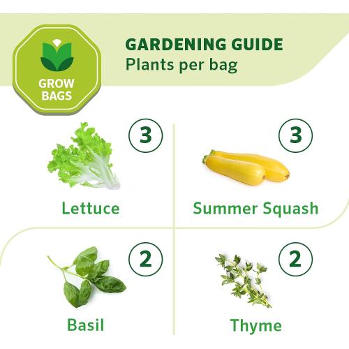 Coolaroo 2-Pack 5 Gallon Heavy Duty Plant/Vegetable/Herb/Fruit Breathable Fabric Grow Planter Pot Bags with Handles, Desert Sand