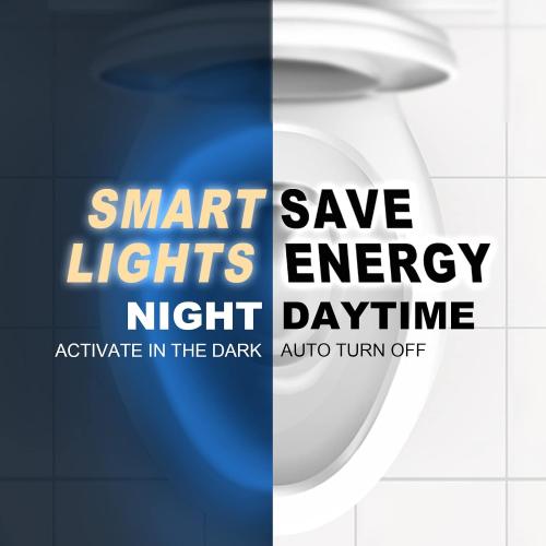 Toilet Light Motion Sensor 16 Colors Changing (2 Pack),LED Glow Bowl inside Toilet Light, Smart Night Light for Bathroom, Cool Funny White Elephant Gag Gift Christmas Dad Teen Boy Girl Men Women