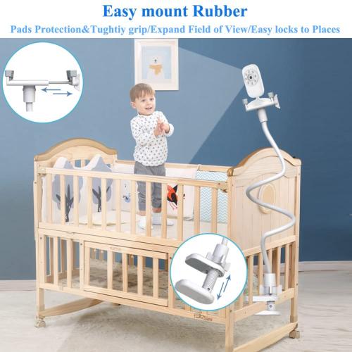Baby Camera Monitor Mount Flexible Holder Stand Compatible with Momcozy,HelloBaby HB6550/HB65/HB66/HB6560/iFamily,Blemil,GoodBaby,OKAIDI,ANMEATE, Infant Optics Cameras and with 1/4 Cameras Clip Mount