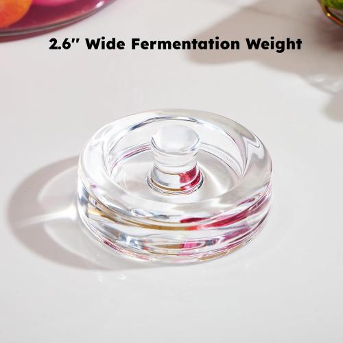 Jillmo Easy Grip Fermentation Weight- 4 Pack of Glass Weights for Wide Mouth Mason Jars