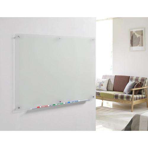 Audio-Visual Direct Frosted Glass Dry-Erase Board Set - 45 x 30 - Includes Hardware & Marker Tray (Non-Magnetic)