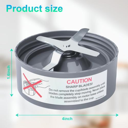 2-Pack Replacement Extractor Blade, Fit for NutriBullet 600w/ 900w Pro Series Blender with Food-grade Silicone Rubber Gaskets Seal Ring for NutriBullet Blender Blade Replacement Parts
