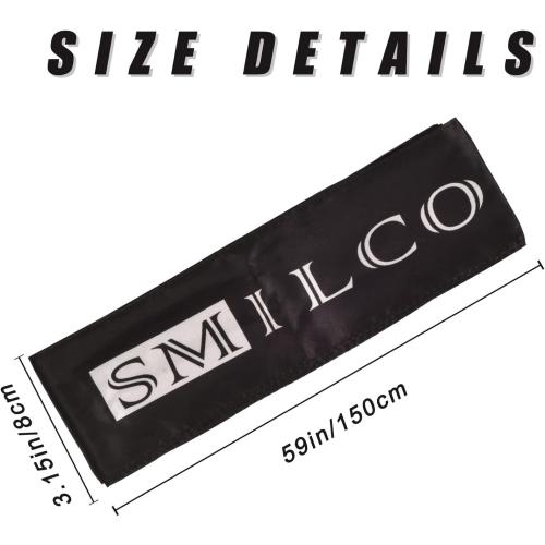 Smilco 2 Pack Hair ribbons Black Satin Edge Laying Scarf Wrap for Hair Edge Wrap Wig Grip Band