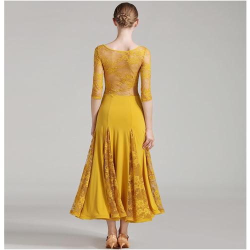 Size S Ballroom Dance Competition Dress Party Clothes Standard Women Modern Dance Performance Stage Wear