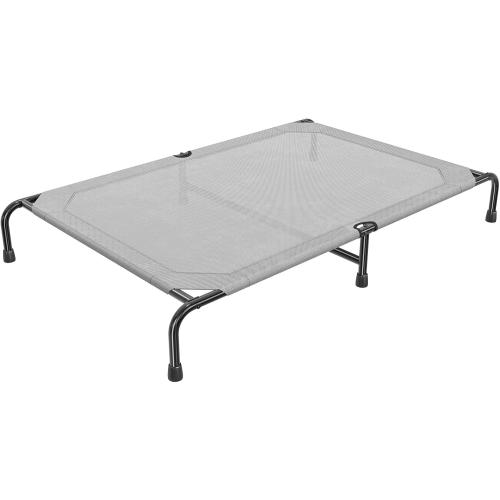 Simple Trending Raised Dog Bed for Extra Large Dogs, Waterproof XL Dog Cot, Outdoor Elevated Pet Bed, 60.25 x 37.25, Grey