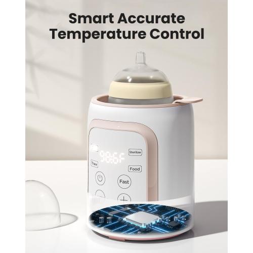 Grownsy 8-in-1 OG Fast Bottle Warmer with Timer, Blush