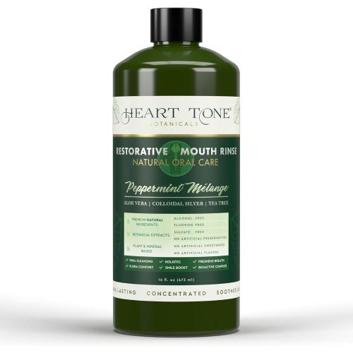 Colloidal Silver Mouthwash | Nano Silver Alcohol-Free Mouth Rinse | Aloe Vera, Zinc, MSM & 18 Botanical CO2 Extracts | pH Balanced | Fluoride Free | Peppermint