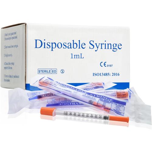 U-100 1ml 30 Gauge 5/16 Syringe, Individually Packed 100 PACK