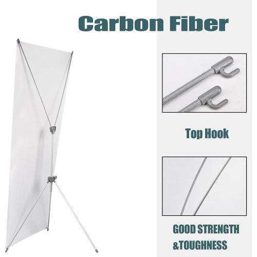 Size 24 x 63 x32x78 X Banner Stand Adjustable Fit Banner 24 x 63 to 32 x 78 Inch, Portable Travel Bag, Bigger, More Adaptable Advertising, Stores, Tradeshow, Restaurant, Event, Birthday & Party (1 PACK)