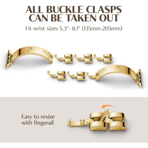 Missair Compatible with Apple Watch Band 38mm 40mm 41mm 42mm 44mm 45mm 46mm 49mm, Stainless Steel Metal Strap Women Dressy Bracelet Wristband for iWatch Series 11 10 9 8 7 6 5 4 3 2 1 SE Ultra