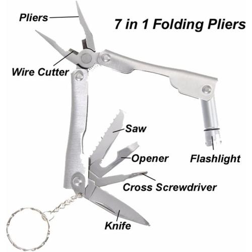 Outdoor Survival Kit 7 in 1,Mini Emergency Survival Gear Small Camping Equipment Pocket Tool Gadgets Stocking Stuffers Ideal for Boys Kids Hiking