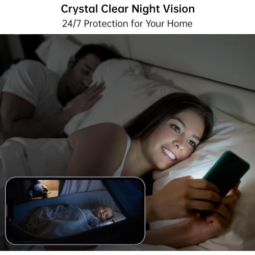 White 2.4&5GHz WiFi Indoor Security Camera,2K/3MP Camera for Home Security, 355° Pan/Tilt Pet Cam, IR Night Vision Baby Monitor, 2-Way Audio, Motion Tracking, Cloud & SD Card Storage