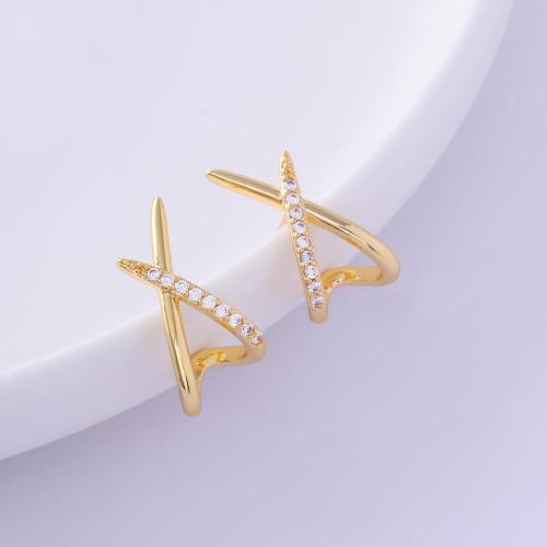 Gold/Silver Earrings for Women Trendy,14K Real Gold Plated Stud Earrings Dainty CZ Hypoallergenic Small Hoop Earrings for Women Gifts