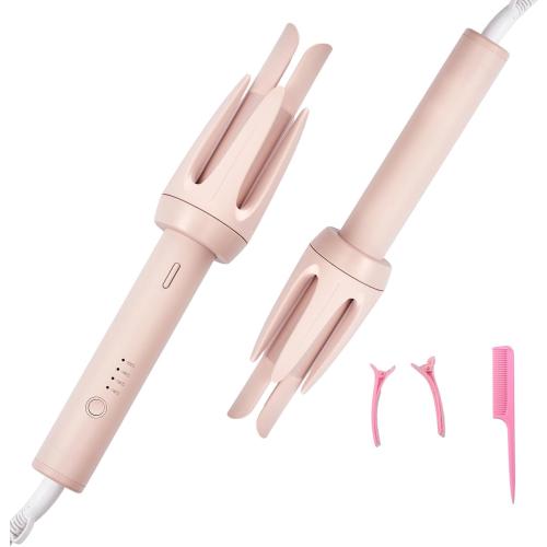 Automatic Hair Curler, Rotary Curling Iron, 1 inch Curling Iron with Anti-Tangle and auto Shut-Off, Ceramic faceplate, 4-Speed Fast Heat up