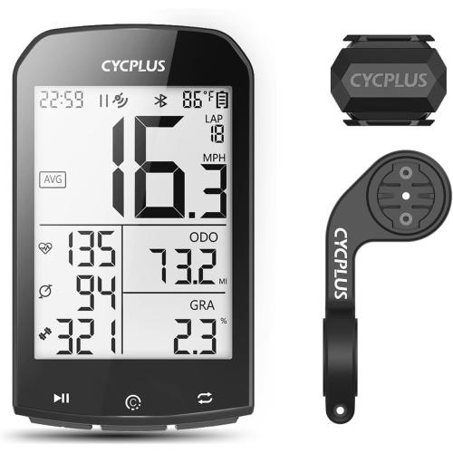 CYCPLUS GPS Wireless Bike Computer, Cycling Computer GPS with Bluetooth/ANT , Bike Speedometer with 2.9 LCD Screen, Auto Backlight IPX6 Waterproof (New Upgraded)