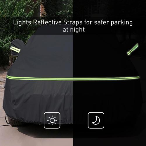 Waterproof Car Cover for 1998-2022 Dodge Ram 2500 3500 Crew Cab 6.5 ft Short Bed Truck Cover, All Weather Windproof 210D Oxford Car Covers with Zipper Door for Sun Rain Snow UV Dust Protection