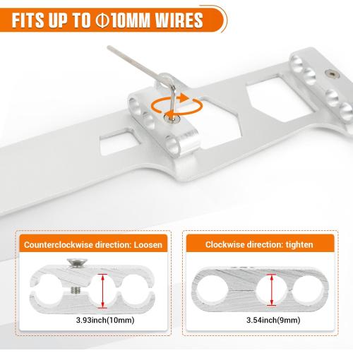 Linear Spark Plug Wire Looms Holders Brackets 4 Wire Compatible with Chevy Small Block SBC Engine (silver)