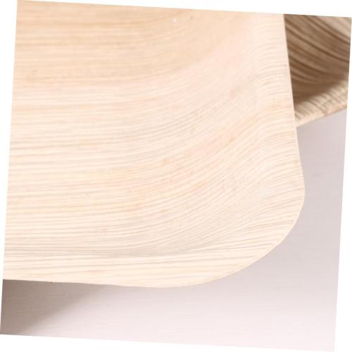 Palm Leaf Disposable Plates 5pcs 8-inch Square Biodegradable Party Wooden Cake Dessert Tableware Supplies for Catering and Events
