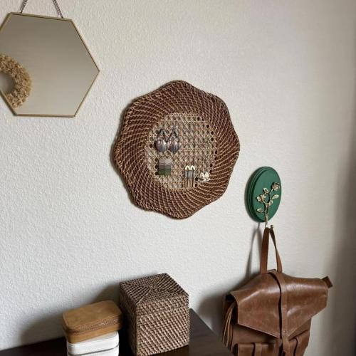 Threshold Woven Charger Dark Walnut