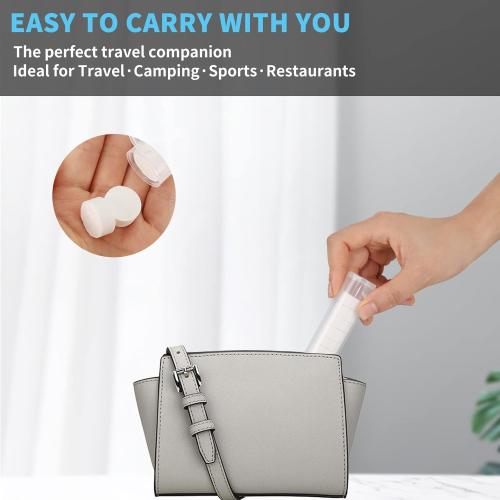 500 PCS Ultra Soft Disposable Compressed Towels Value Pack with 2 Carrying Cases, Cotton Travel Wipes Magic Towel Mini Coin Tissue, Toilet Paper Pills, for Home Bathroom Beauty Salon Outdoors Camping