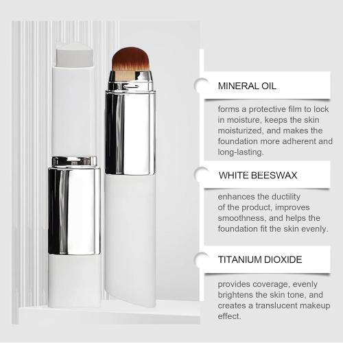 Color Changing Foundation Stick, Portable Travel Size Cover Cream Stick, Medium to Full Coverage Cream Stick Hydrating Makeup (Natural)