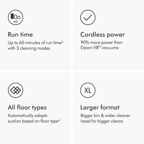 Dyson SV29 Outsize Cordless Vacuum Cleaner | Nickel/Red | Refurbished
