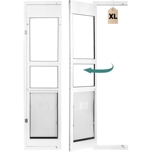 XL Dog Door for Sliding Glass Door - 81 3/4 Inch Doggy Door for Large - Extra Large Sliding Door Dog Door Insert - Left Open from Inside