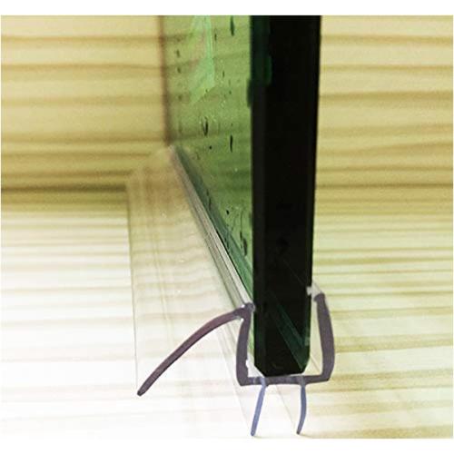 Frameless Glass Shower Door Sweep for 1/2 Glass, Bottom Seal with Drip Rail, 27.5 Long