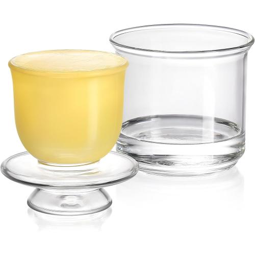 Butter Crock, Elegant Crystal Glass French Butter Dish for Fresh Spreadable Butter, Butter Keeper, Glass Butter Keeper to Leave On Counter, Transparent