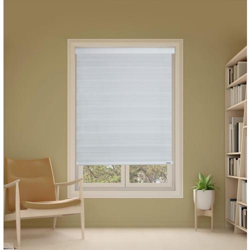 Shadesu Cordless Zebra Blinds for Windows, Dual Layer Free-Stop Zebra Shades, Light Control for Day and Night, Sheer Blinds for Indoor Windows, Bedroom, Kitchen Custom Made