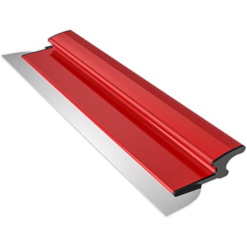 Red 24 Inch Drywall Skimming Blade, Replaceable 0.35mm Stainless Steel Blade, Drywall Trowel for Gyprock, Drywall and Wall-Boardrd, Ergonomically Designed Grip