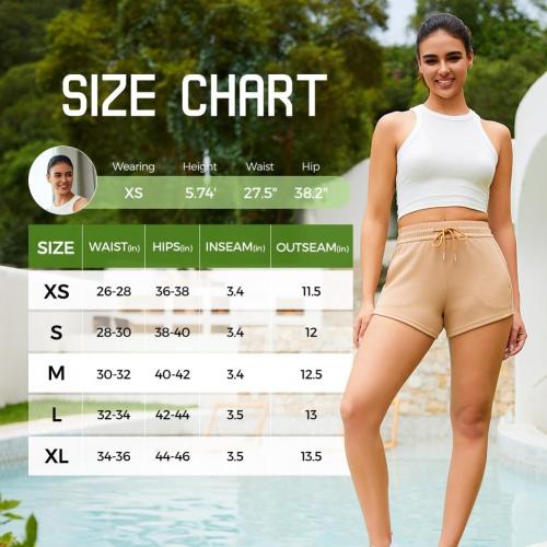 NIMENJOJA Womens Athletic Gym Shorts Comfy Sweat Shorts for Workout Casual Lounge with Pockets