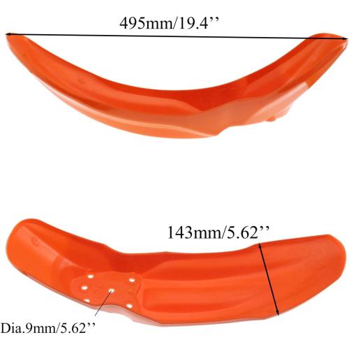 PRO BAT 7 PCs Plastic Fairing Fender Kit CRF 70 CRF70 125cc Apollo Dirt Pit Bike, Red&Black
