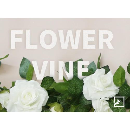 ZIFTY 5Pcs 34FT Flower Garland White Artificial Rose Vine Wedding Decor | White Fake Silk Floral Garland for Wedding Arch, Garden Tea Party Backdrop Home Room Decor Outdoor Bridal Shower Decoration