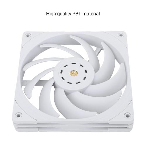 Thermalright TL-B14W 140mm CPU Cooler Fan, Computer White Case Fan, PWM Control, 1500RPM, Static-Pressure Performance Fan for S-FDB Bearing(White)