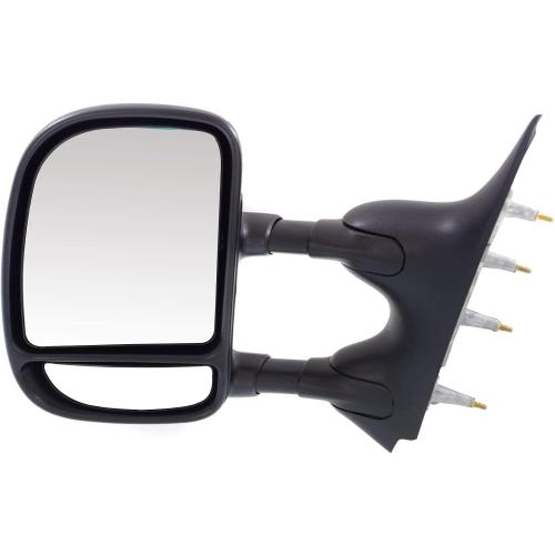 2pcs PartsFlow Manual Tow Telescopic Side Mirrors For 2002-2016 Ford E-350 Super Duty/E-150/E-250/Econoline Van/Econoline/E-150 Club Wagon/E-350 Club Wagon