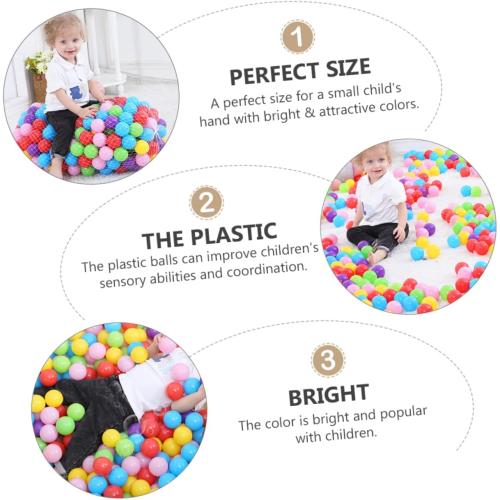 80pcs Plastic Boy Girl Ocean Balls Boys and Girls Outdoor Toys Play Balls for Years Old Random Color