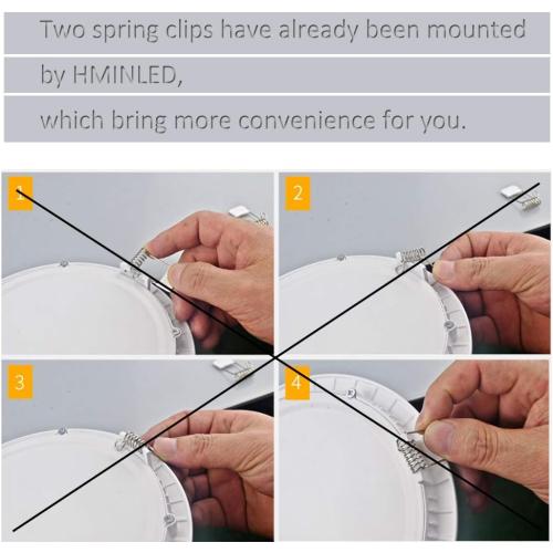 8 Inch 18Watt Ultra Thin Round LED Recessed Panel Spot Lighting, 140 Watt Retrofit Ceiling Downlight, 6500K Cool White, 10 Pack