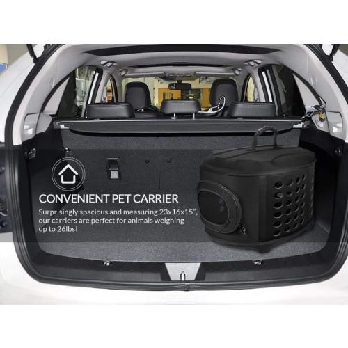Collapsible Cat Carrier Hard, Travel Pet Carriers Bag for Small Dogs for Car Travel with Ventilation Guinea Pig 2 Small Cats Carrier Cage Dog Crate (Black)